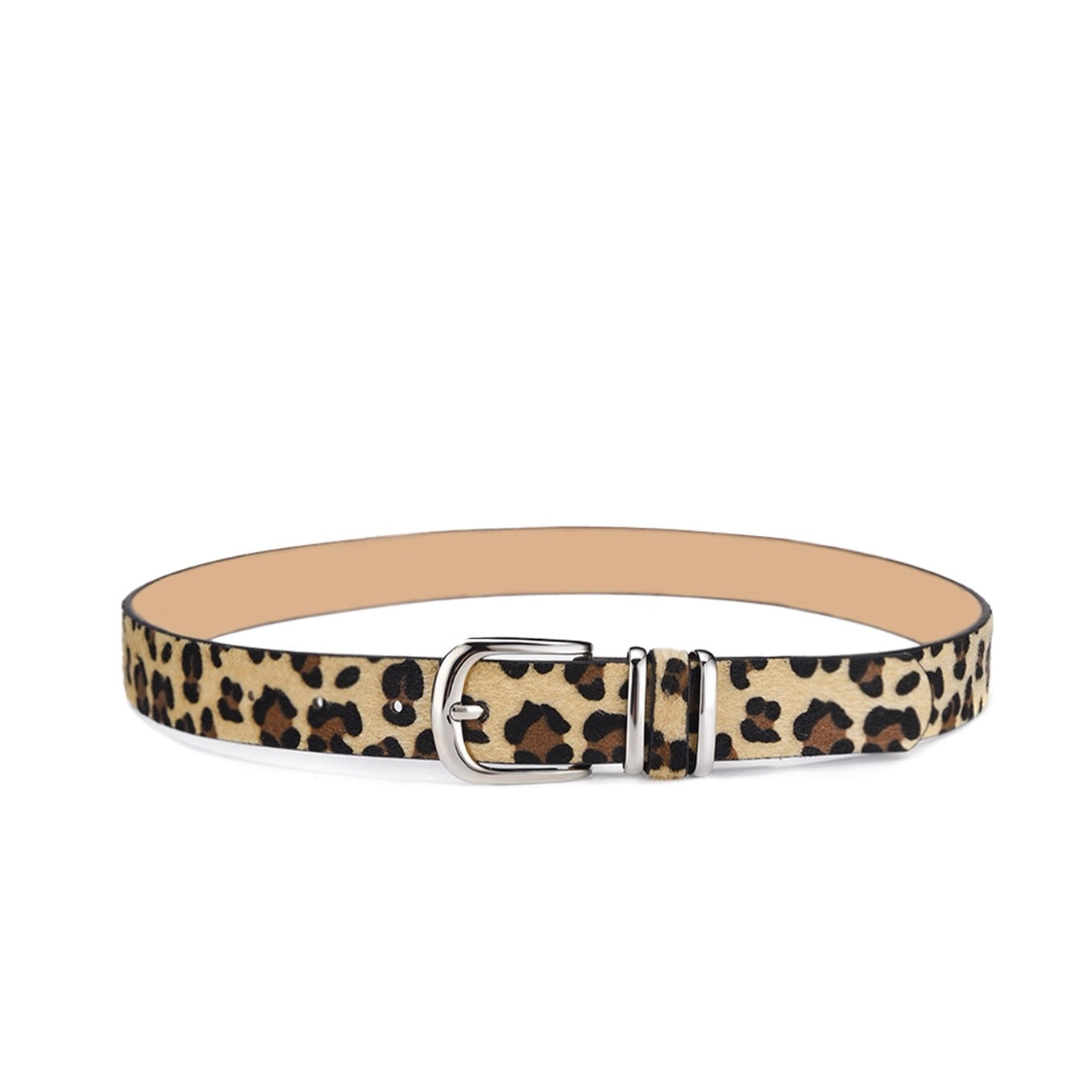 Leopard Plush Buckle Belt