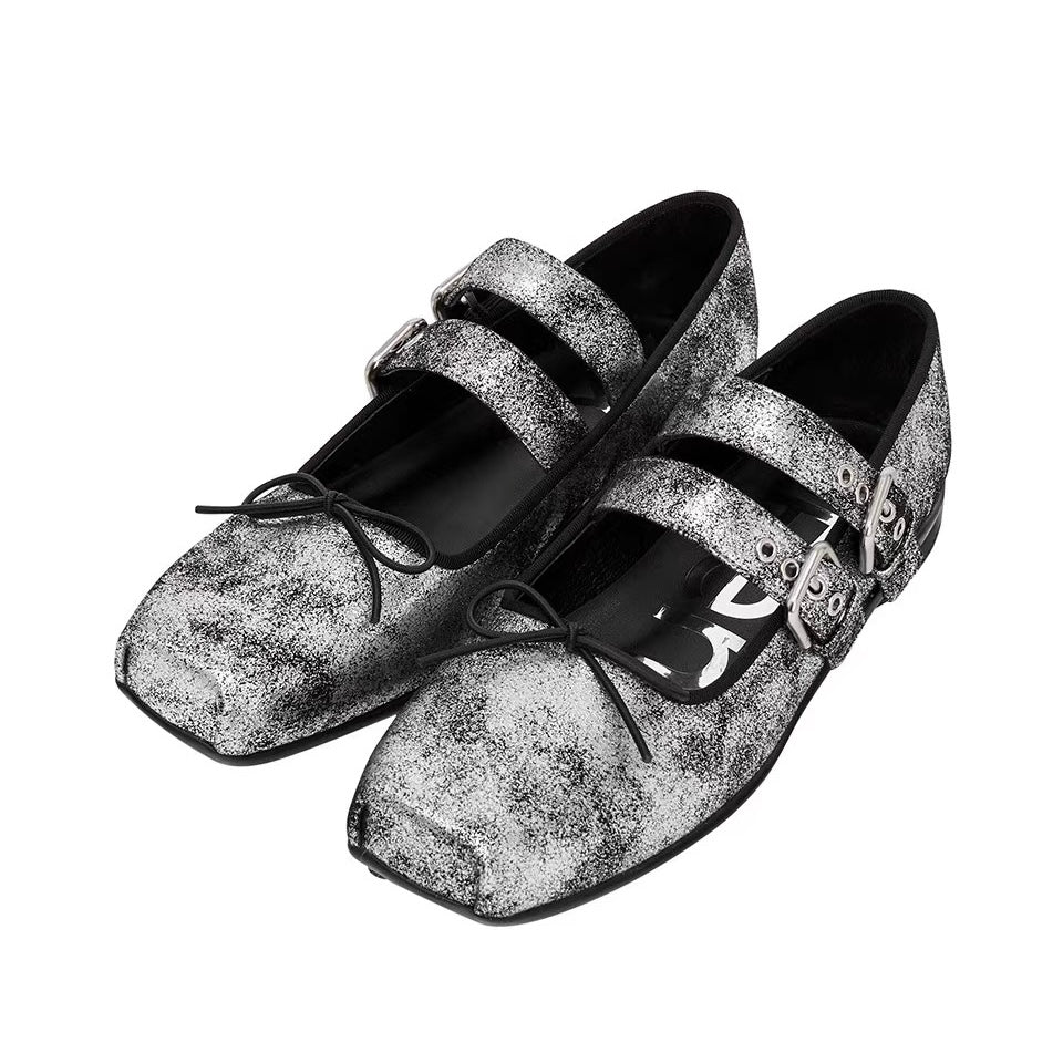 Mary Jane Flat Sole Leather Shoe