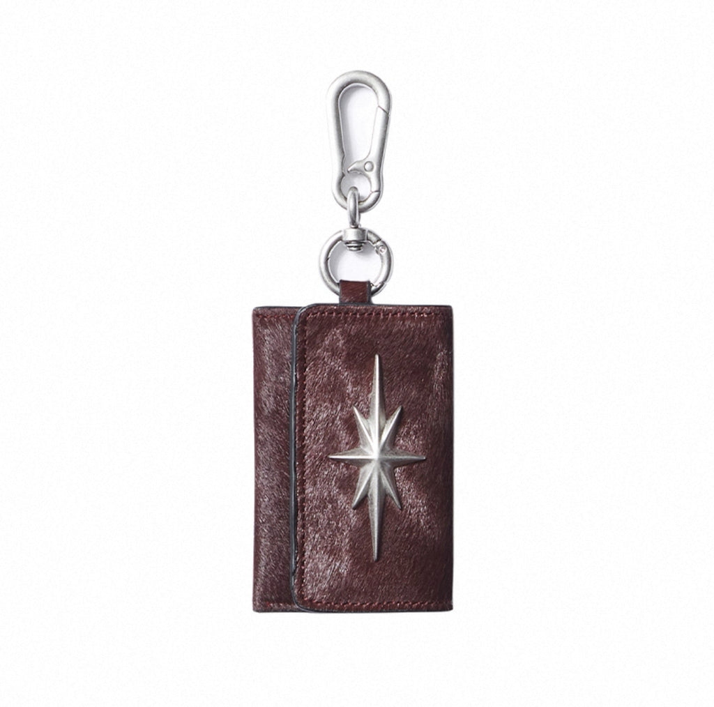 Cowhide Button Coin Wallet
