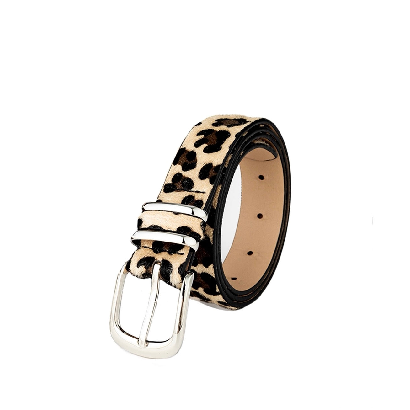 Leopard Plush Buckle Belt