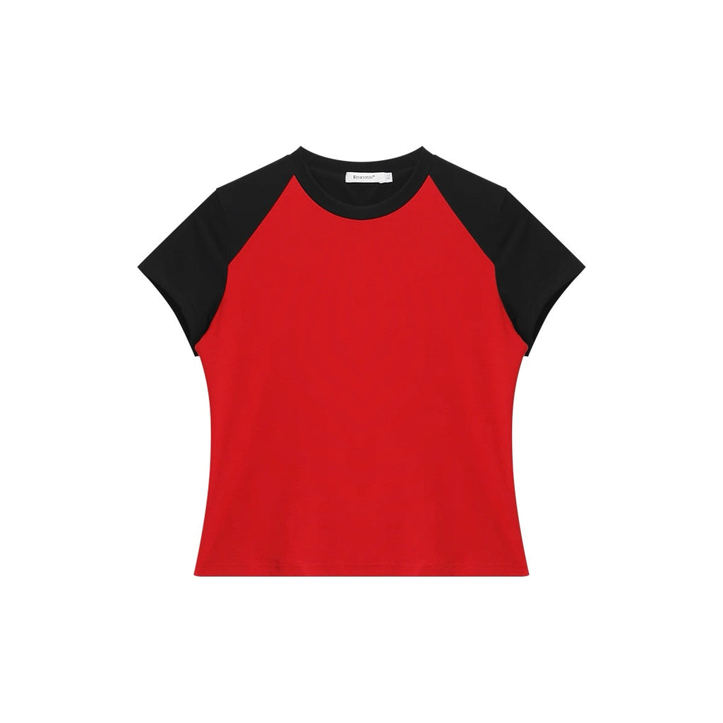 Sleeved Round Neck Short Sleeve Tee