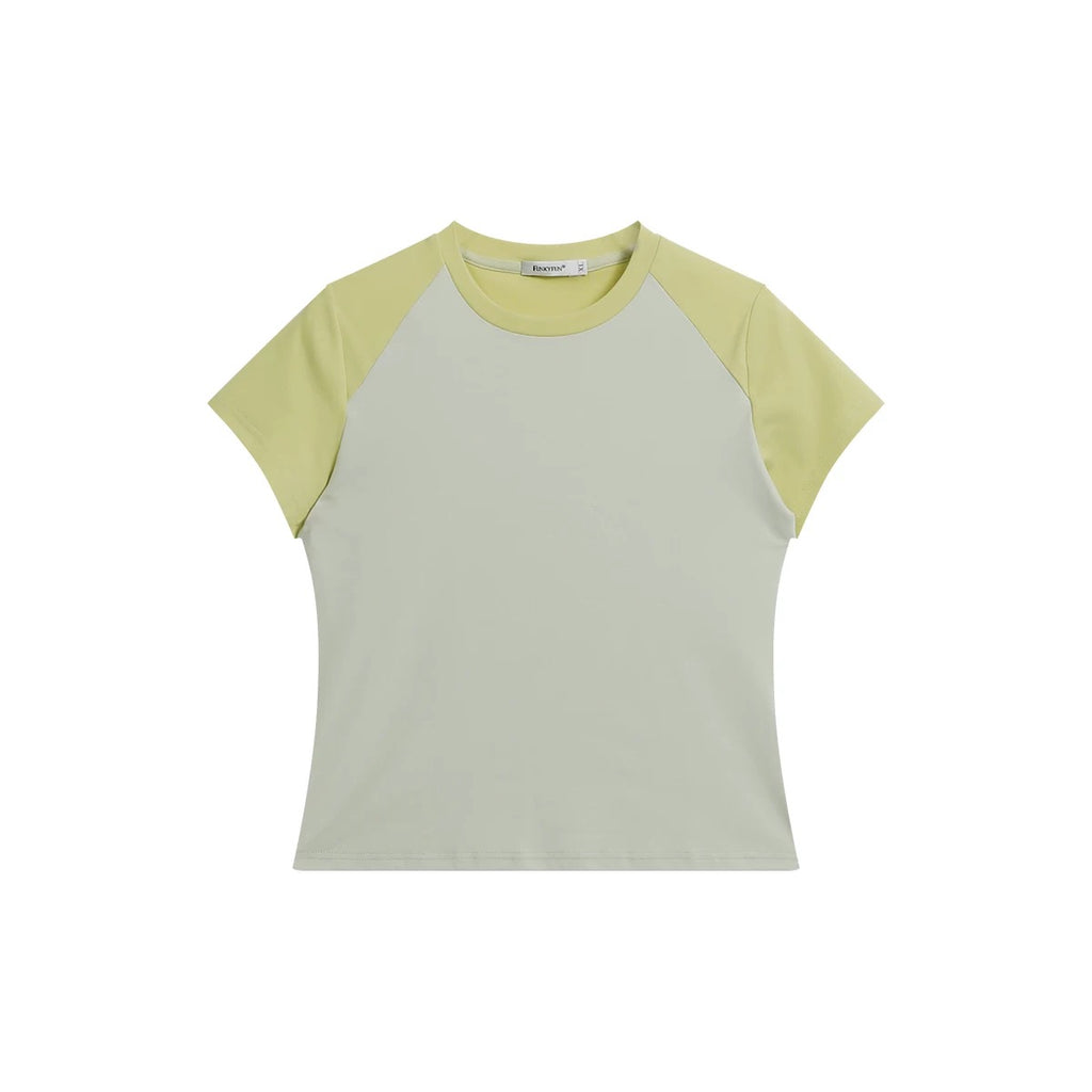 Sleeved Round Neck Short Sleeve Tee
