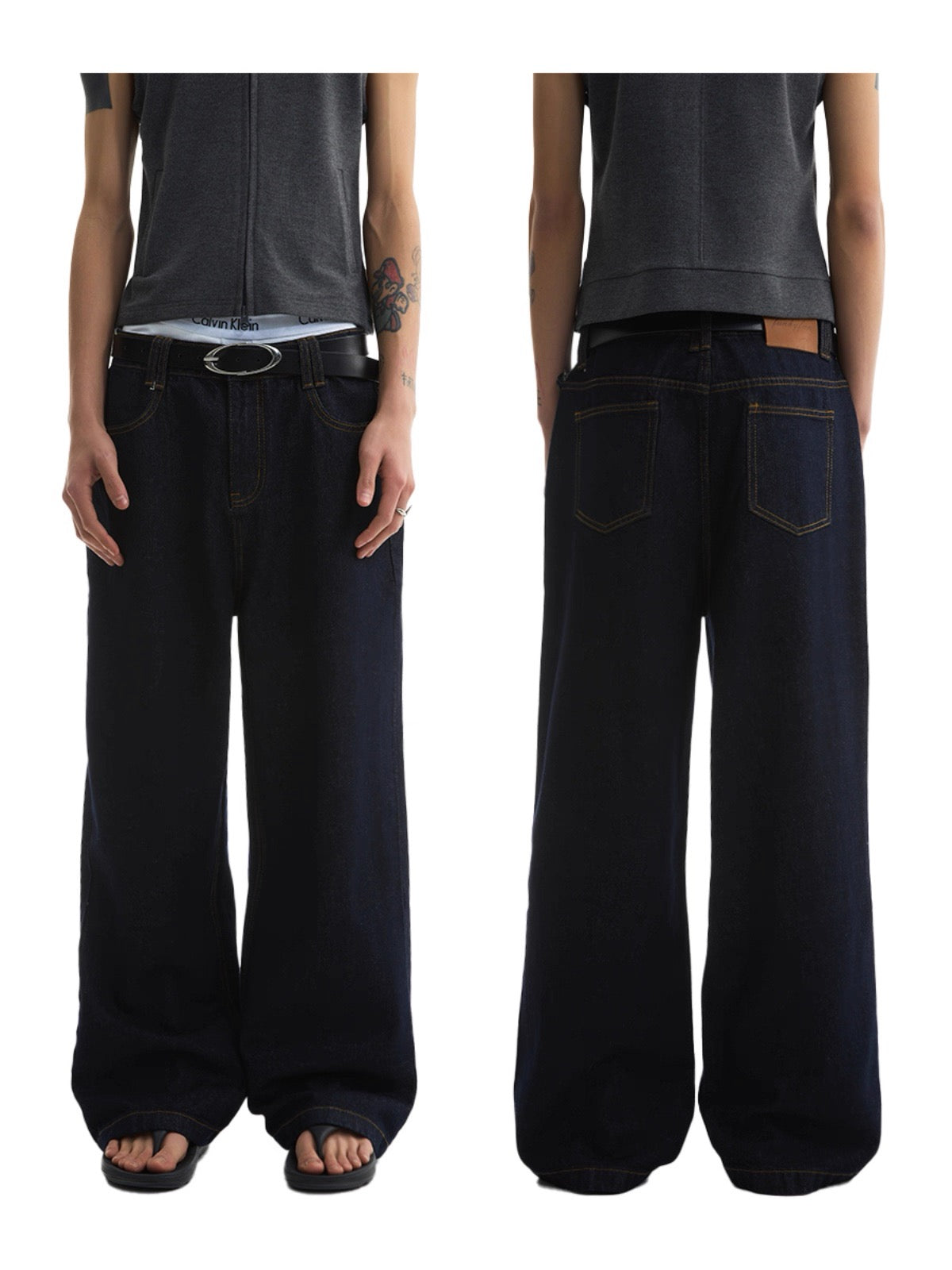 Blue Denim Straight Legged Pants
