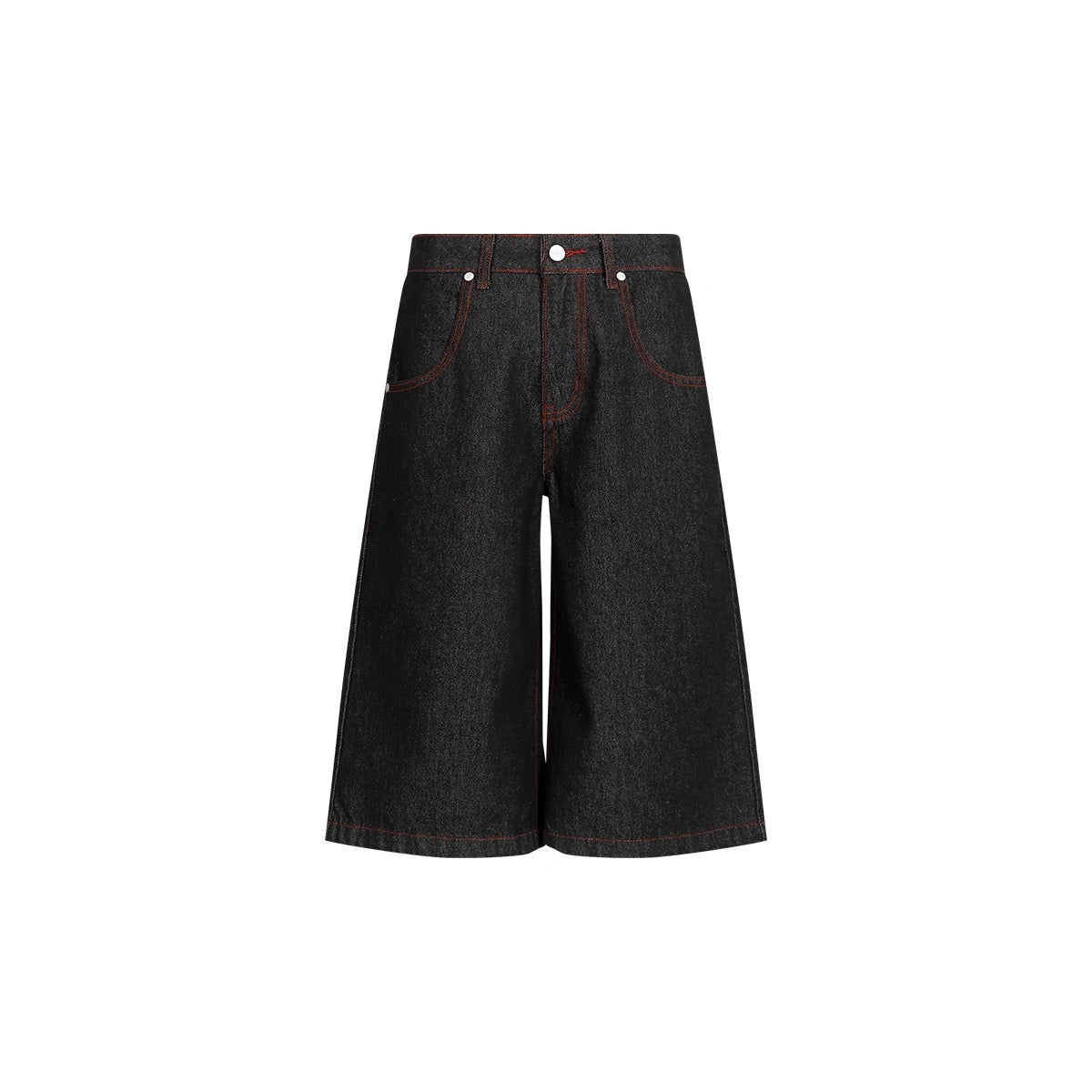 Stitched Embroidery Wide Jorts