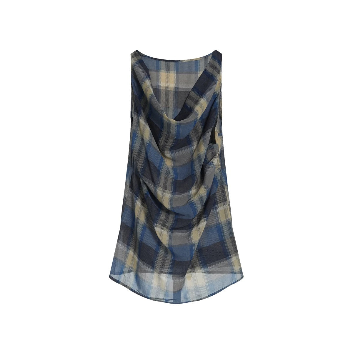 Sleeveless Vintage Plaid Top
