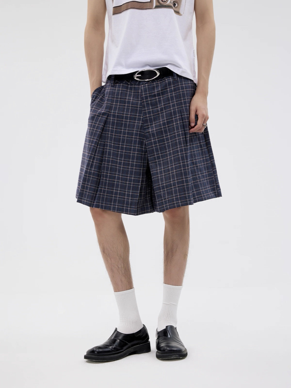 Retro Plaid Silhouette Shorts