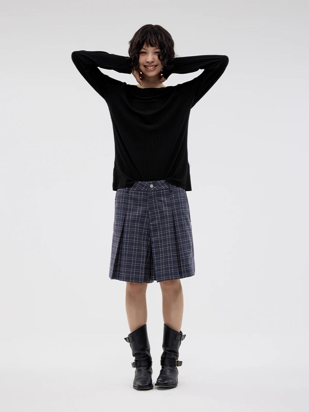 Retro Plaid Silhouette Shorts
