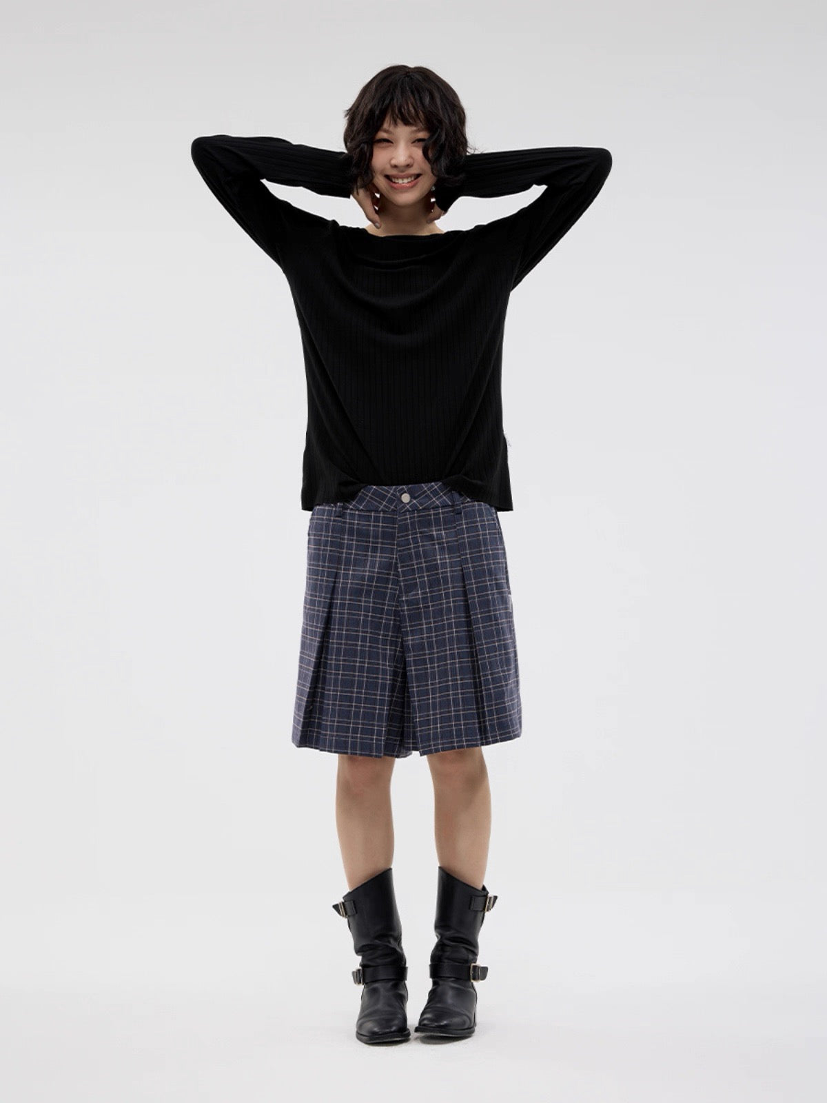 Retro Plaid Silhouette Shorts